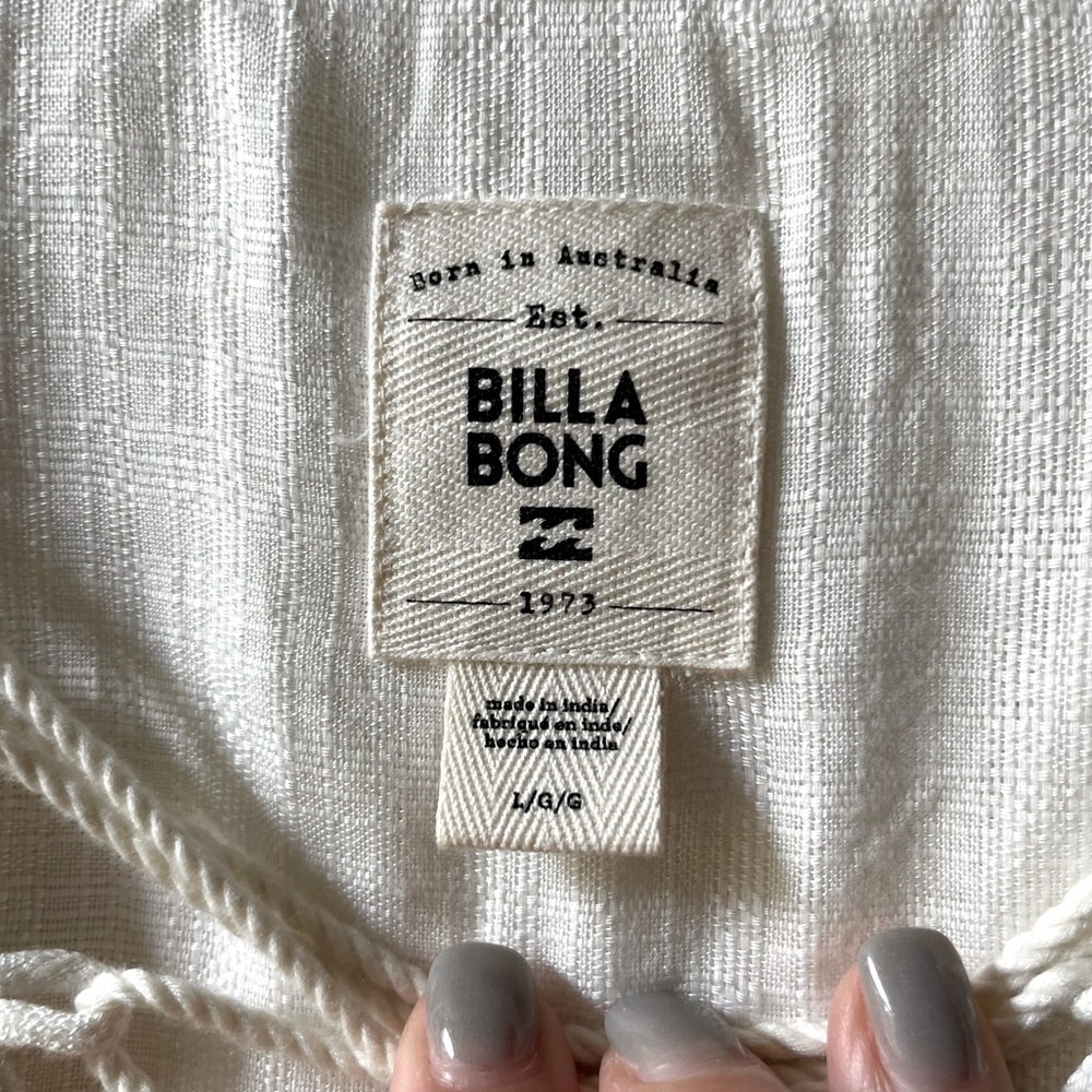 NWOT Billabong Same Story Coverup in Salt Crystal Size Large - Picture 5 of 8